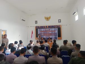 Sosialisasi Bin Etika Profesi POLRI Dan Gaktiblin Oleh Subbid Wabprof Propam Polda Maluku Utara Di Polres Pulau Morotai